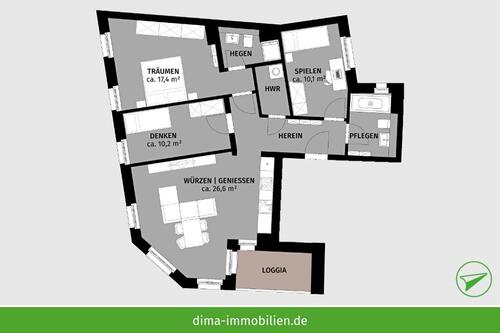 Foto - 4 Zimmer Etagenwohnung zur Miete in Leipzig