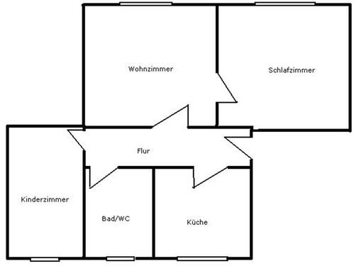 Foto - 3 Zimmer Etagenwohnung zur Miete in Oelsnitz (Vogtland)