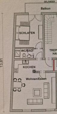 Foto - 2 ZKB Wohnung 2 Zimmer Mieten Balkon 68m²