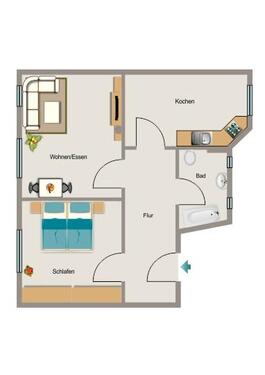 Foto - 2 Zimmer Etagenwohnung zur Miete in Duisburg