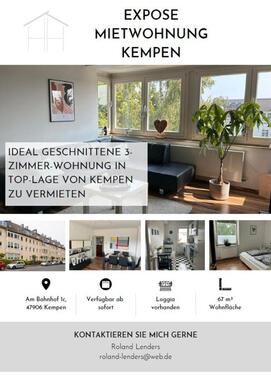 Foto - Miete - schicke 3-Zimmer-Wohnung am Bahnhof mit Garage