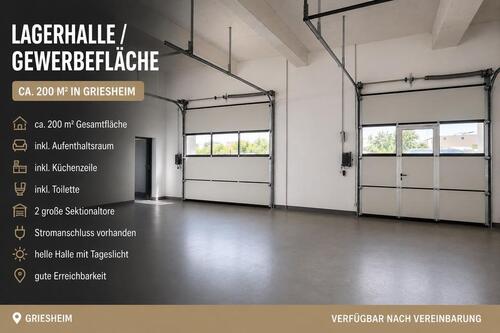 Foto - Lagerhalle Gewerbefläche ca. 200 m² in Griesheim mit WCKüche