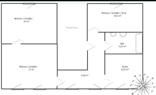 Foto - 3 Zimmer Erdgeschoßwohnung in Zeitz