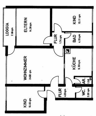 Foto - Eigentumswohnung 4 Zimmer - 199.999,00&nbsp;EUR Kaufpreis, ca.&nbsp; 87,00&nbsp;m&sup2;