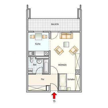 Foto - 1 Zimmer Etagenwohnung zur Miete in Mainz