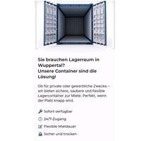 Container Lager Garage Halle Einlagern - Wuppertal Arrenberg