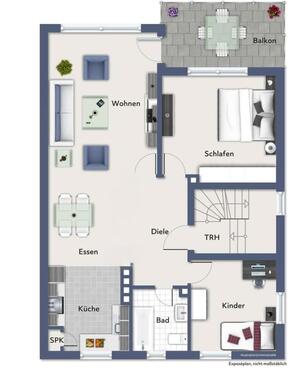 Foto - Gepflegte 3,5-Zimmer-Wohnung mit Balkon in zentraler Lage- 1.OG