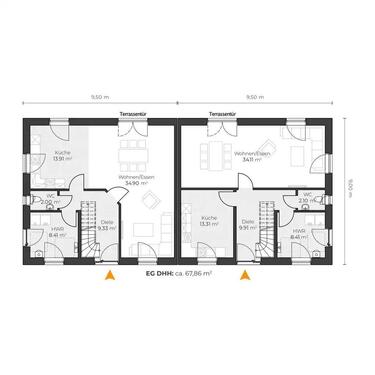 Foto - 4 Zimmer Doppelhaushälfte in Broderstorf