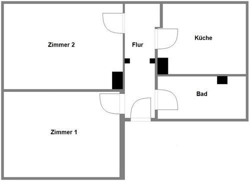 Foto - 2 Zimmer Etagenwohnung zur Miete in Gransebieth