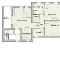 3 Zimmer (sep. Eingang im 2-Parteienhaus), Kochnische, Balkon, Ba - Lohne (Oldenburg)