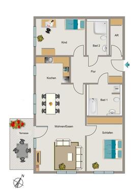 Foto - 3 Zimmer Erdgeschoßwohnung zur Miete in Bochum