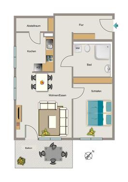 Foto - 2 Zimmer Etagenwohnung zur Miete in Bochum