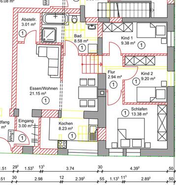 Foto - Hochwertige 4-Zimmer-Wohnung - 1.250,00&nbsp;EUR Kaltmiete, ca.&nbsp; 78,00&nbsp;m&sup2;