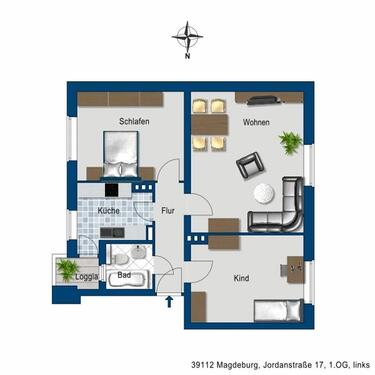 Foto - 3 Zimmer Etagenwohnung zur Miete in Magdeburg