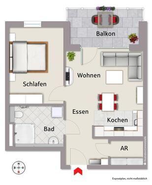 Foto - NEUBAU: Moderne 1 - 2 Zimmer Wohnungen mit Komfort und Betreuung in Nürnberg-Katzwang