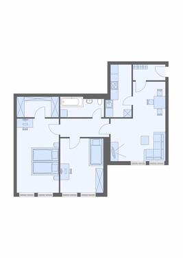 Foto - 3- Zimmer Wohnung zu vermieten - 1.060,00&nbsp;EUR Kaltmiete, ca.&nbsp; 82,00&nbsp;m&sup2;