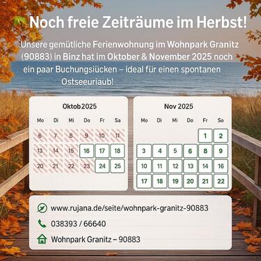 Foto - Herbsturlaub in Binz auf Rügen - 85,00 EUR Kaltmiete,