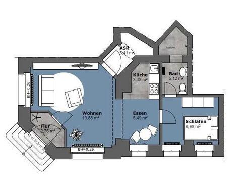 Foto - 2 Zimmer Erdgeschoßwohnung zur Miete in Dresden