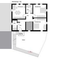 Ruhig gelegene, frisch sanierte Wohnung mit Garten im OG, 3ZKB - Kirtorf
