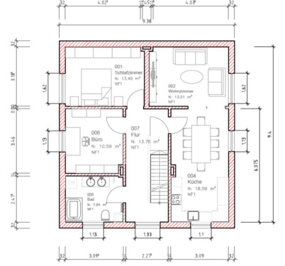 Foto - 5-Raum Wohnung - 950,00 EUR Kaltmiete,