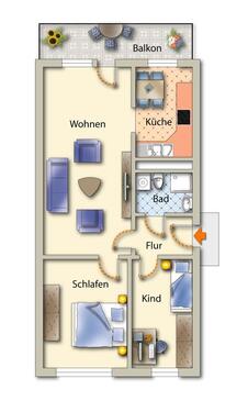 Foto - Etagenwohnung zur Miete in Freiberg