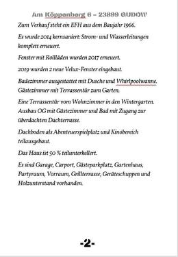 Foto - 4 Zimmer Einfamilienhaus zum Kaufen in Gudow