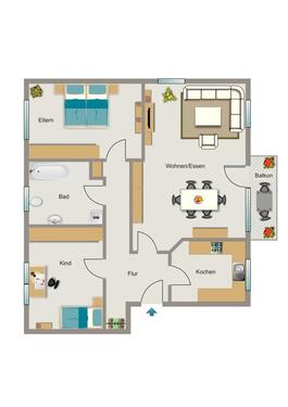 Foto - Erdgeschoßwohnung in Witten zur Miete