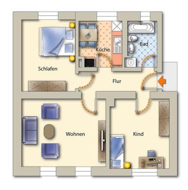 Foto - Etagenwohnung zur Miete in Freiberg