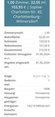 Foto - 1 Zimmer Etagenwohnung zur Miete in Berlin