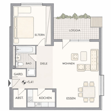 Foto - Charmante 2‑Zimmerwohnung mit Balkon & Stellplatz in ruhiger Lage