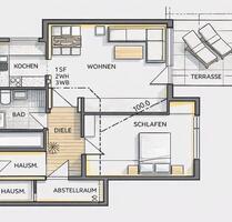 Modernisierte 2-Zimmer Wohnung mit Terrasse & Stellplatz in Aalen