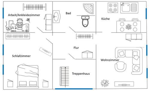 Foto - 3 Zimmer Dachgeschoßwohnung zur Miete in Mannheim