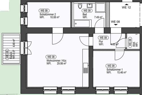 Foto - 3 Zimmer Etagenwohnung zur Miete in Wanzleben-Börde