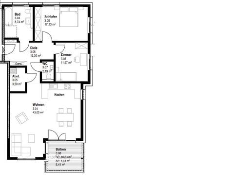 Foto - 3 Zimmer Etagenwohnung in Northeim