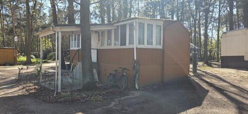 Foto - Dauercamping Bauwagen mit Anbau wie Bungalow 8x4m am See