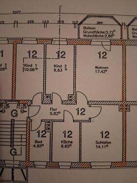 Foto - 4-Raum Wohnung - 560,00&nbsp;EUR Kaltmiete, ca.&nbsp; 70,20&nbsp;m&sup2;