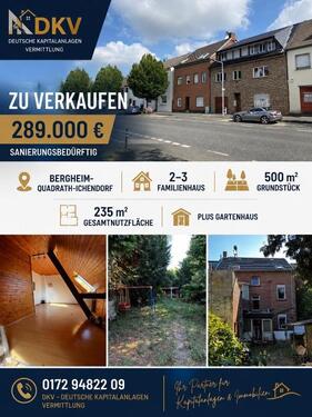 Foto - SANIERUNGSBEDÜRFTIGES MEHRFAMILIENHAUS