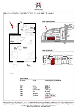 Foto - Gladbeck-Zweckel, EG, 65 qm, 2 Zimmer mit Garten