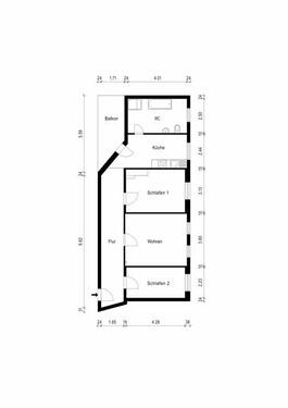 Foto - 3 Zimmer Etagenwohnung zur Miete in Erfurt