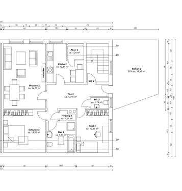 Foto - 3 Zimmer Dachgeschoßwohnung zur Miete in Nortrup