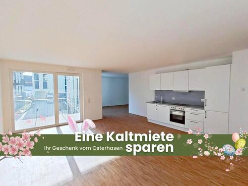 Foto - 1 NKM frei: Einzigartige 3-Zimmer-Neubauwohnung mit BALKON und EBK im Neubauquartier 'Großherzog Friedrich Höfe'