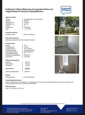 Foto - 3 Zimmer Etagenwohnung zur Miete in Leipzig