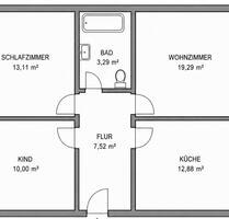 3 Raumwohnung 67m² in Chemnitz mit Doppelgarage und Garten - Wulkenzin