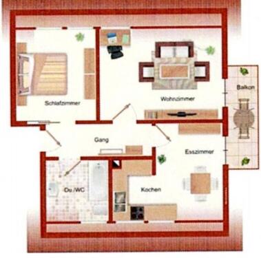 Foto - 2 Zimmer Dachgeschoßwohnung in Dillingen an der Donau