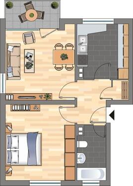 Foto - 3-Zimmer-Wohnung in Grünstadt - 639,00&nbsp;EUR Kaltmiete, ca.&nbsp; 63,16&nbsp;m&sup2;