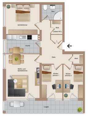 Foto - 4 Zimmer Etagenwohnung zum Kaufen in Wolfsburg