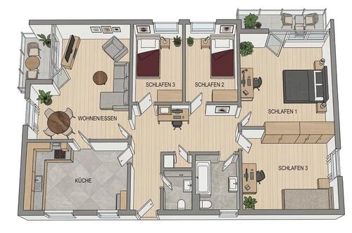 Foto - 5 Zimmer Etagenwohnung zur Miete in Bad Fallingbostel