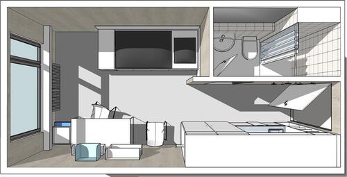 Foto - Zimmer in Studentenwohnheim - 393,00&nbsp;EUR Kaltmiete, ca.&nbsp; 18,00&nbsp;m&sup2;