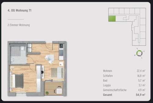 Foto - Mieter ab 60J.: Barrierefreie 2 -Zimmerwohnung in Rosenheim