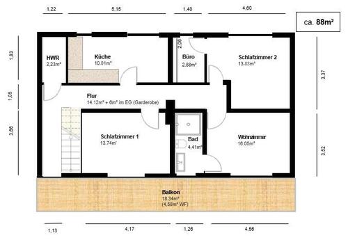 Foto - 3.5 Zimmer Etagenwohnung in Meinersen